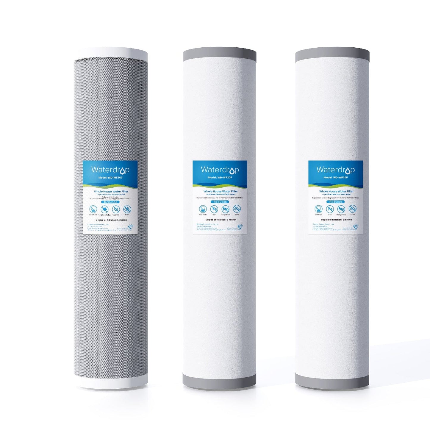 Waterdrop 3-Stage Whole House Water Filter System with Replacement