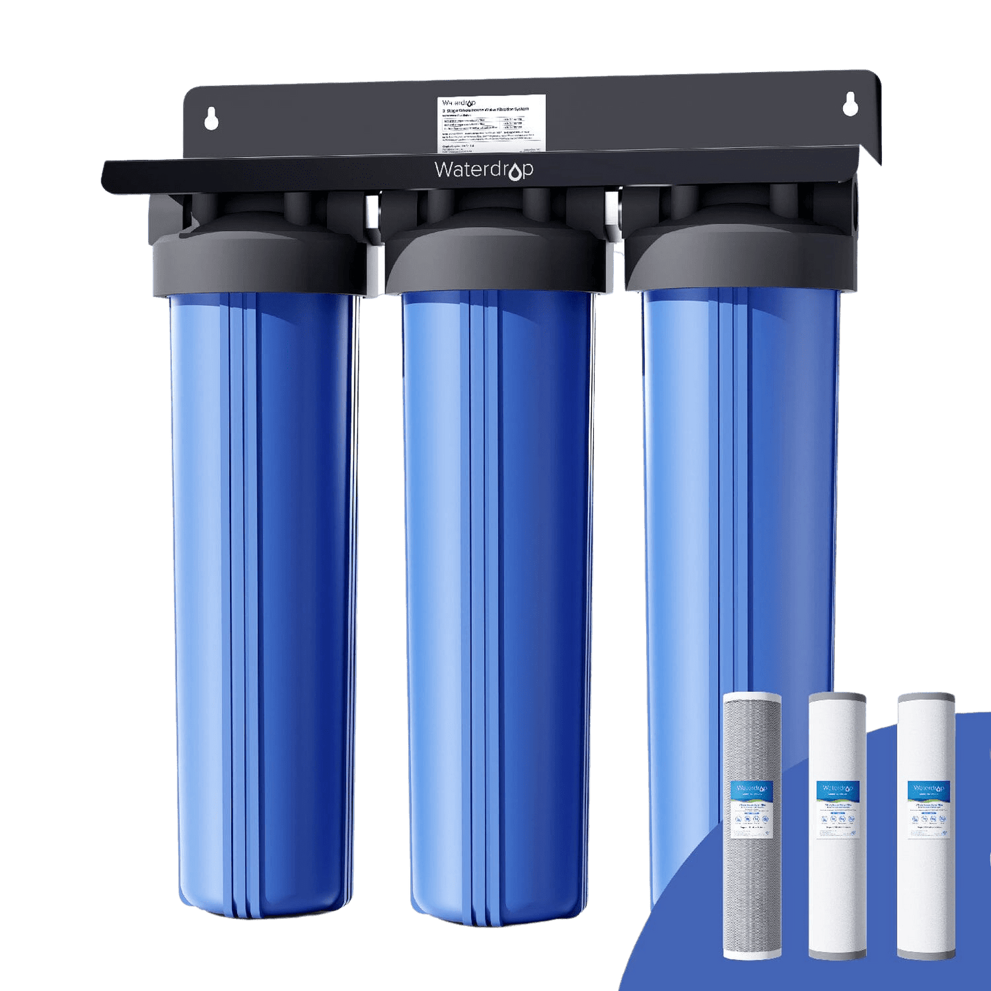 Waterdrop 3-Stage Whole House Water Filter System with Replacement