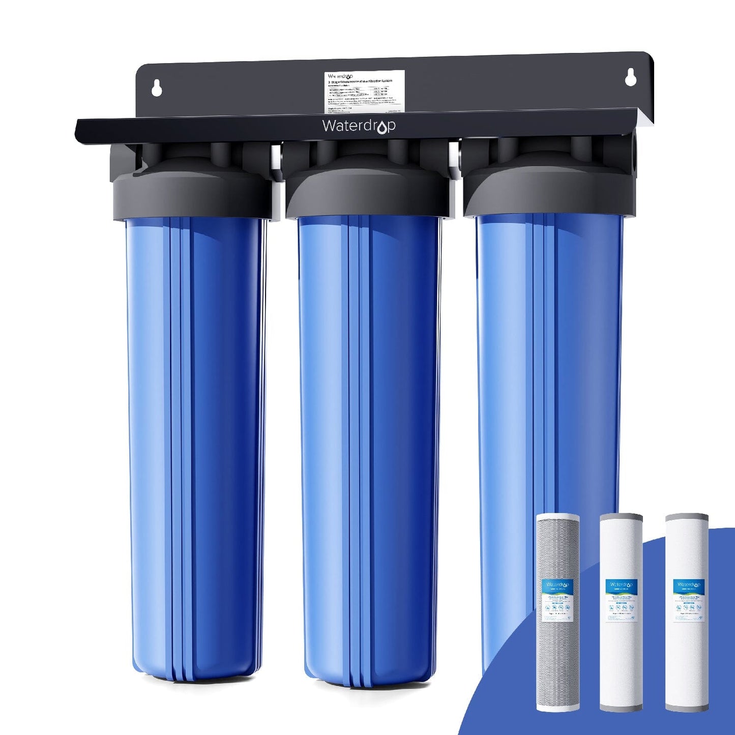 Waterdrop 3-Stage Whole House Water Filter System with Replacement